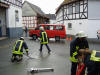 Die Strae Richtung Sportplatz war whrend des Einsatzes voll gesperrt.