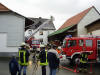 Durch die Drehleiter waren alle Stellen des Daches leicht erreichbar.