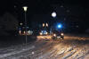 Es herschte starker Schneefall whrend des Einsatzes.